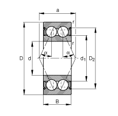 ǽӴ 3002-B-2Z-TVH, ˫У˫϶ܷ⣬Ӵ  = 25