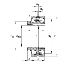 Ĺ 23144-B-K-MB + H3144X,  DIN 635-2 ׼Ҫߴ, ׶׺ͽ