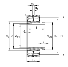 Ĺ 22317-E1-K-T41A + AHX2317,  DIN 635-2 ׼Ҫߴ, ׶׺ж